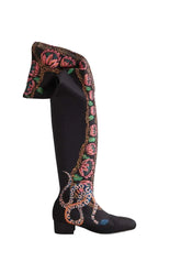 Bottes La DoubleJ Noir en Tissu, taille 36 - Seconde Main