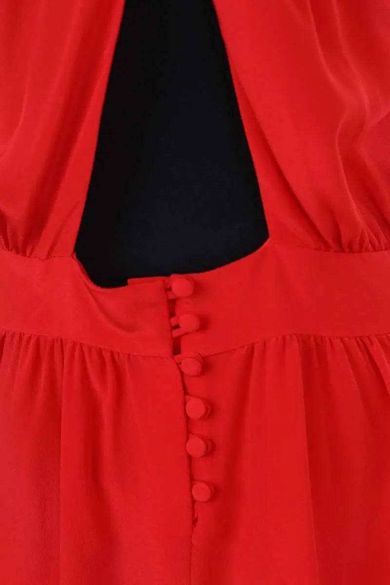 Robe Sézane Rouge en Soie