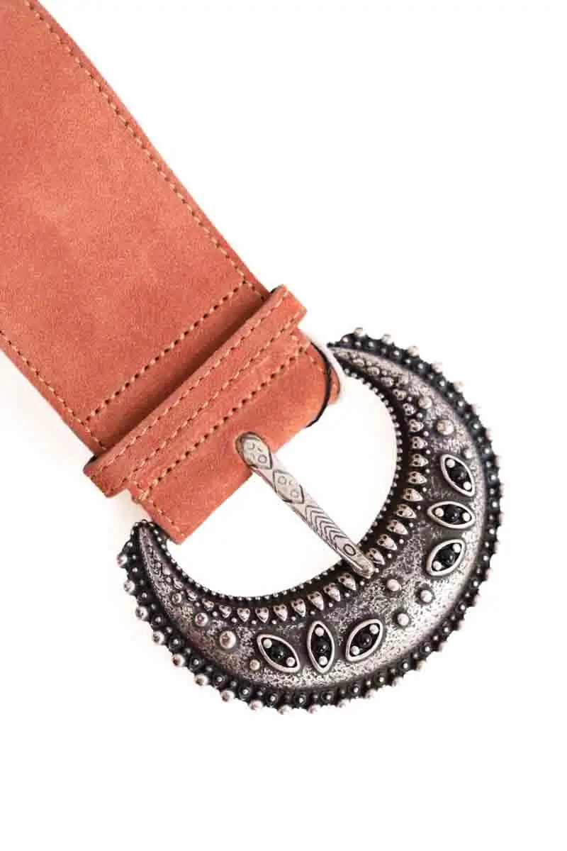 Ceinture en cuir Sézane Orange en Daim