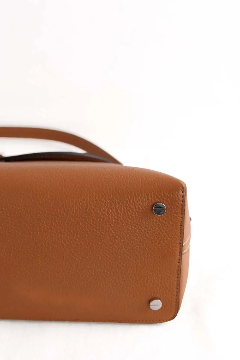 Sac porté épaule Toteme T-Lock Camel en Cuir