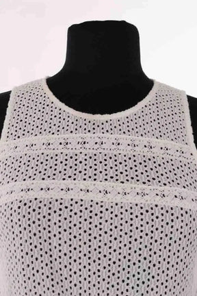 Top sans manche Maje Blanc en Synthétique