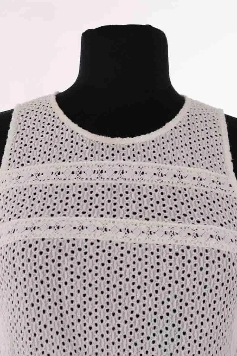 Top sans manche Maje Blanc en Synthétique