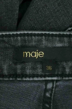 Jean large Maje Noir en Coton