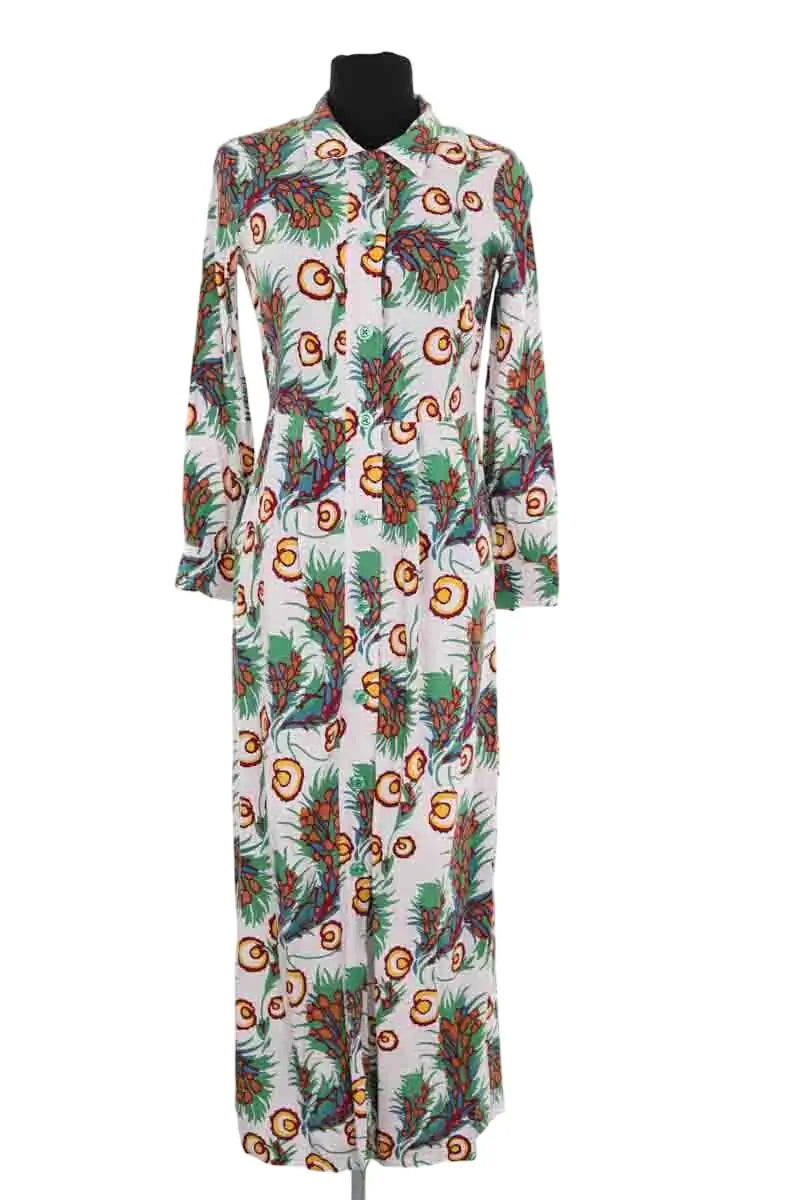 Robe Maje Vert en Lin, taille S - Seconde Main