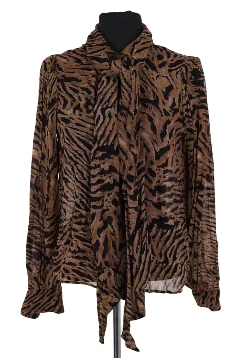Chemise Ganni Marron en Viscose, taille S - Seconde Main