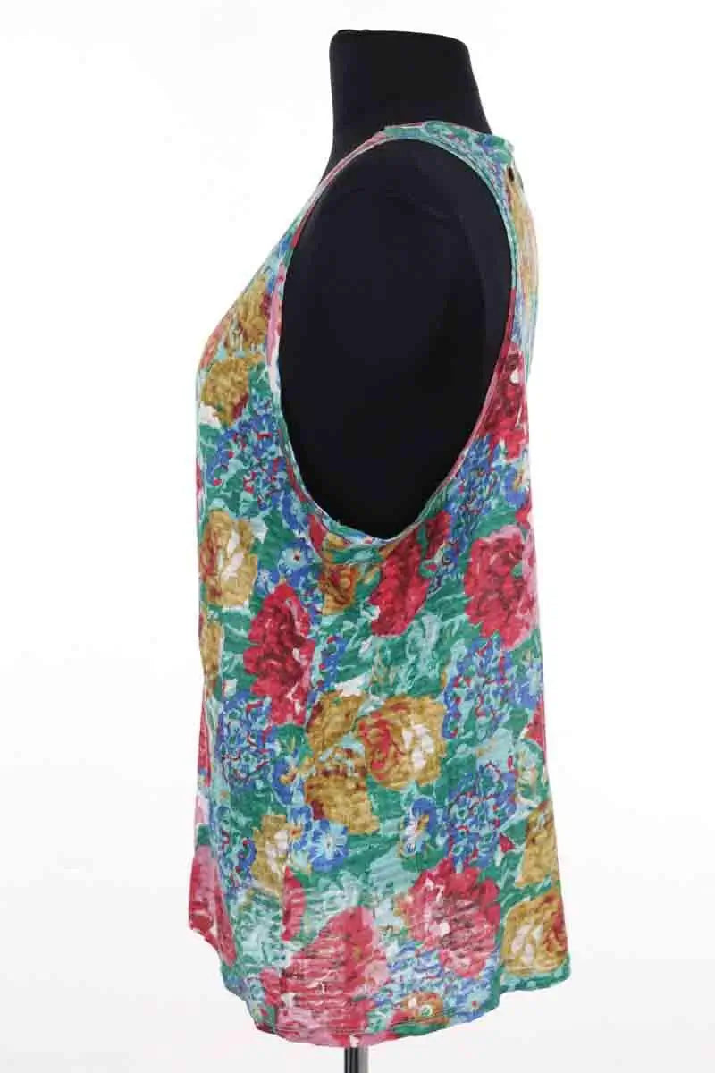 Top sans manche Maje Multicolore en Lin