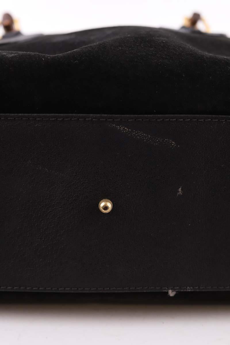 Sacs à main Gucci Vintage Bamboo Noir
