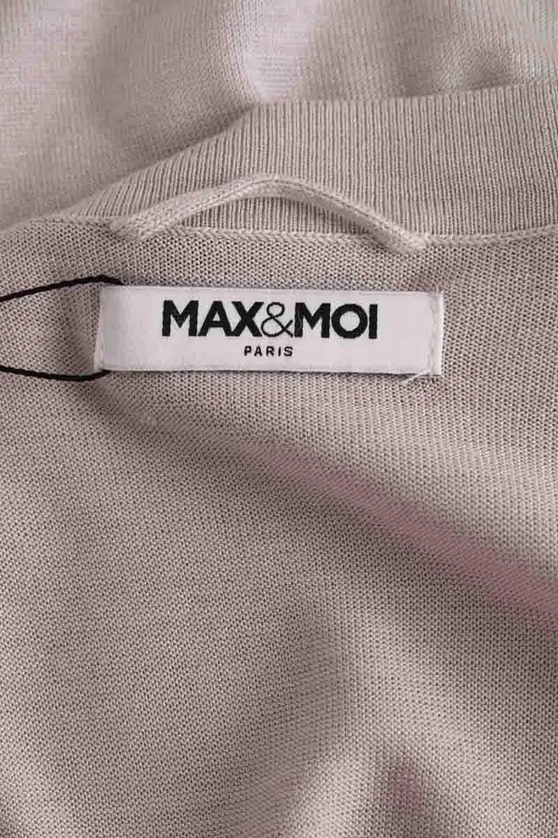Gilet zippé Max & Moi Beige en Soie