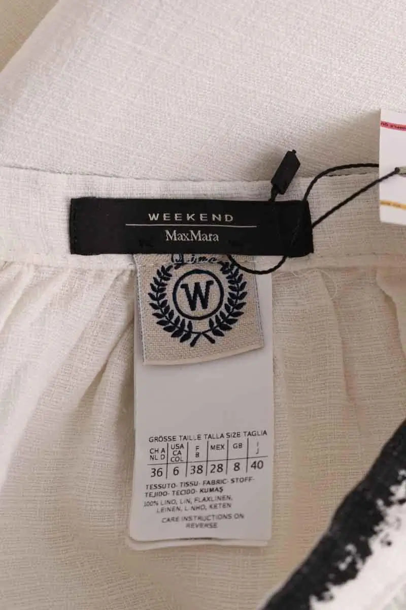 Jupe Max Mara Blanc en Lin