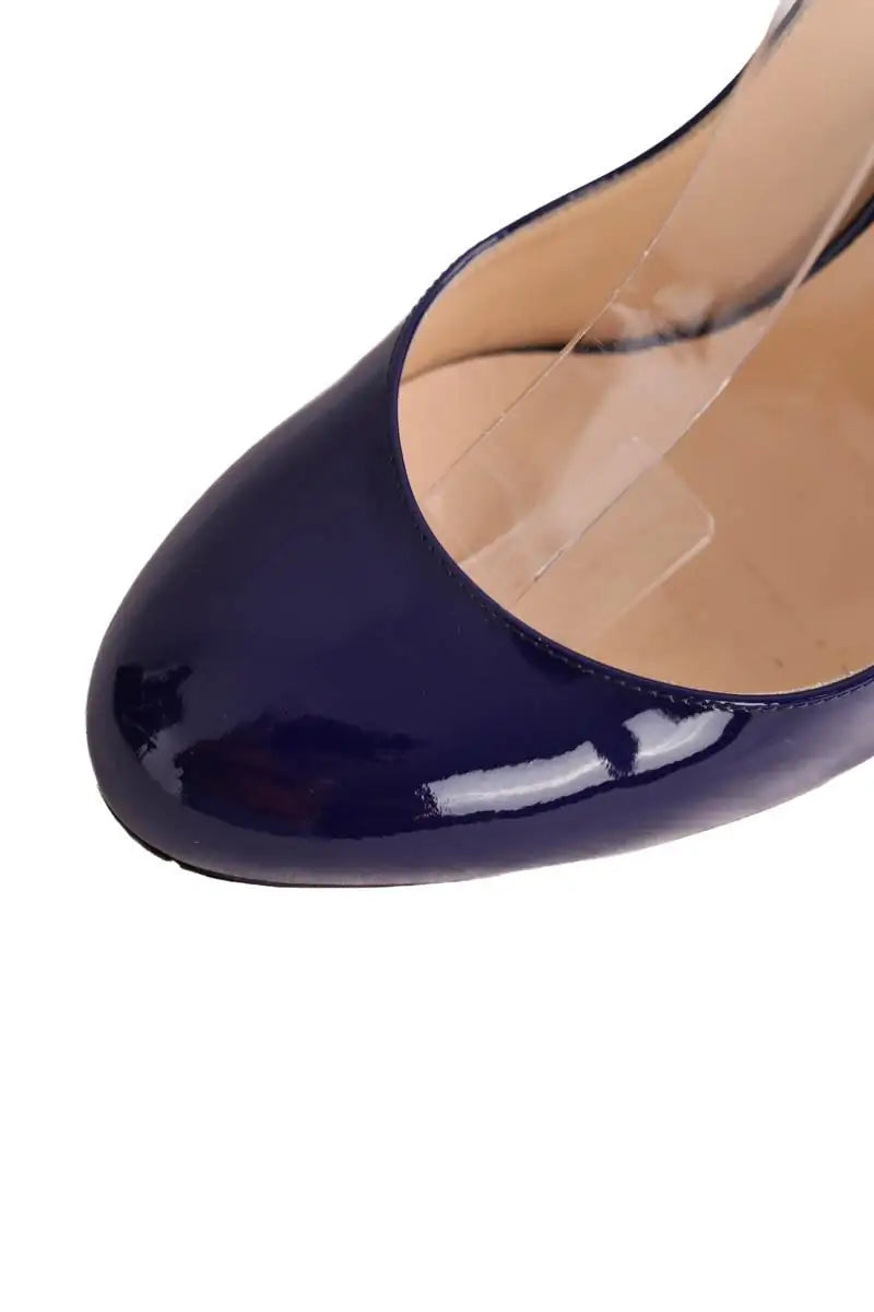 Talons Christian Louboutin Bleu en Cuir verni