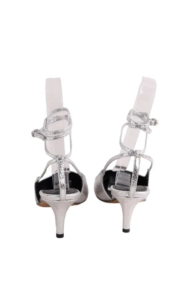Talons Isabel Marant Exotic Story Argent en Cuir