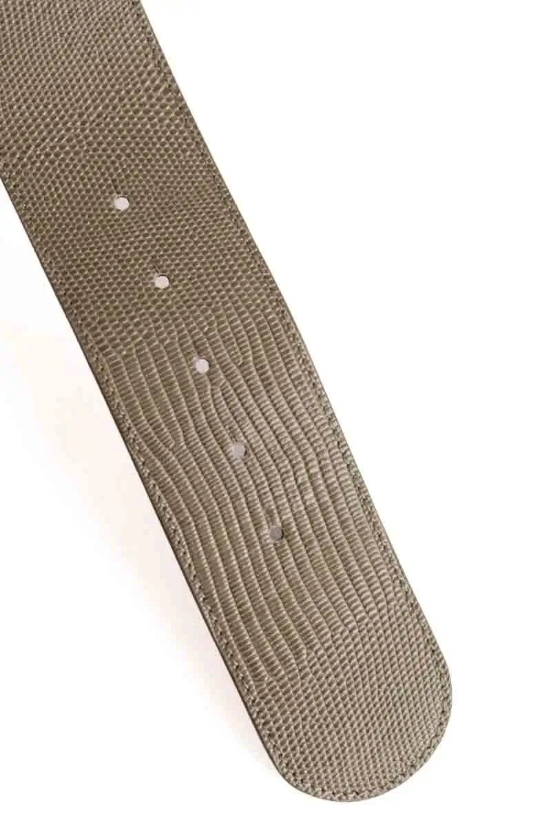 Ceinture en cuir Sézane Kaki en Cuir