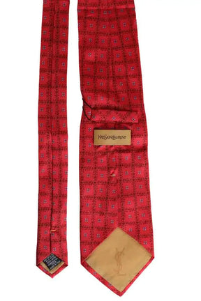 Cravate Yves Saint Laurent Rouge en Soie