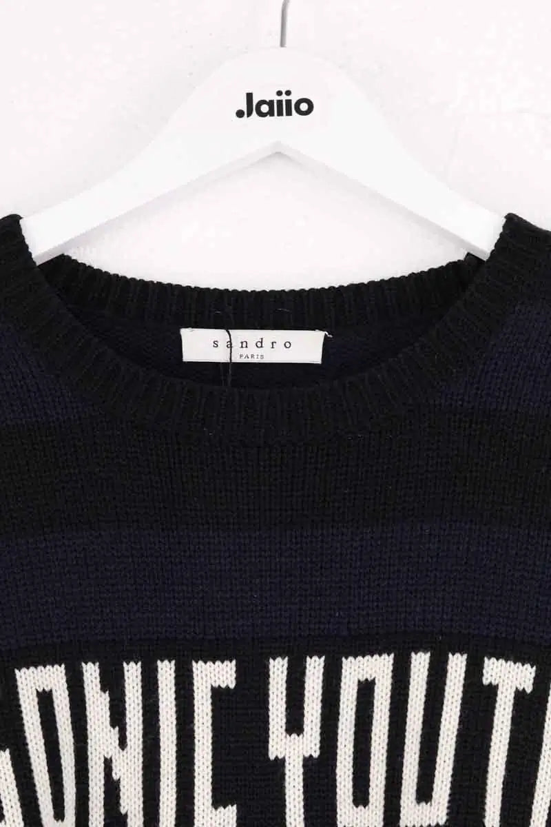 Pull Sandro Marine en Laine