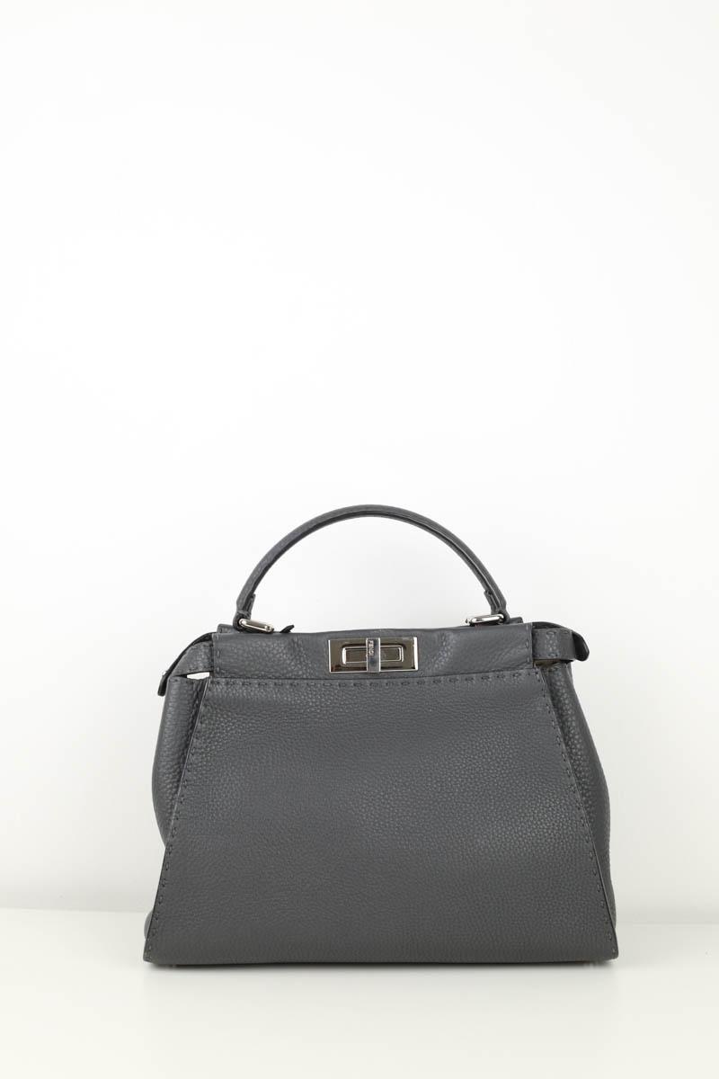 Sacs à main Fendi Peekaboo regular pocket Gris