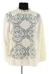 Blouse Sézane Blanc en Coton, taille S - Seconde Main