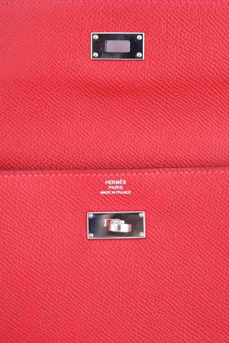Portefeuille Hermès Kelly Rouge