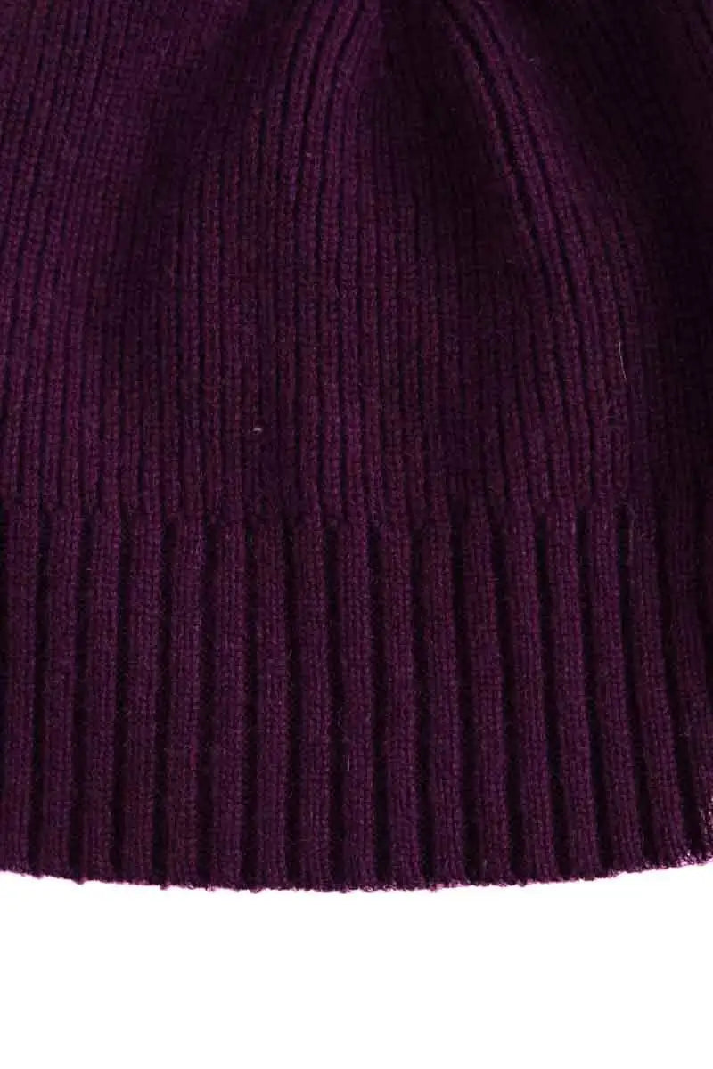 Bonnet Burberry Violet en Cachemire