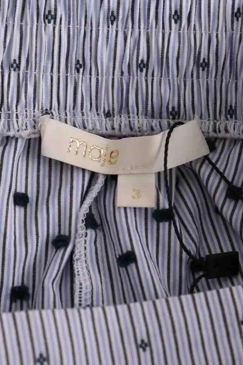 Jupe Maje Bleu en Coton