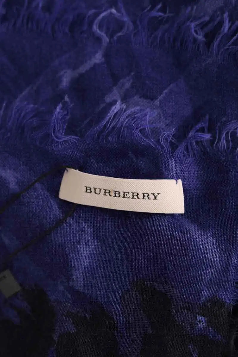 Chèche Burberry Bleu en Coton
