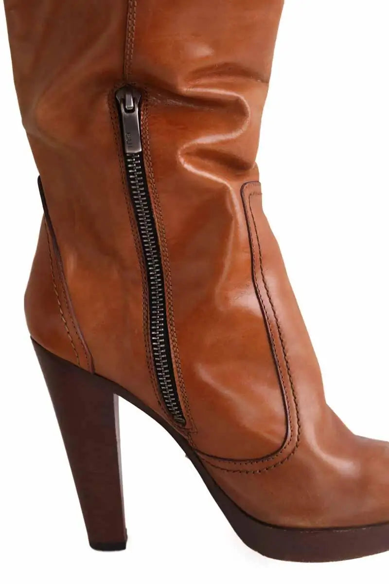 Bottes Barbara Bui Camel en Cuir