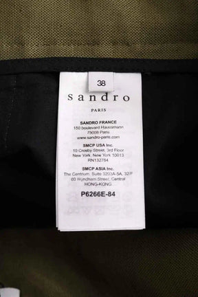 Pantalon large Sandro Kaki en Viscose