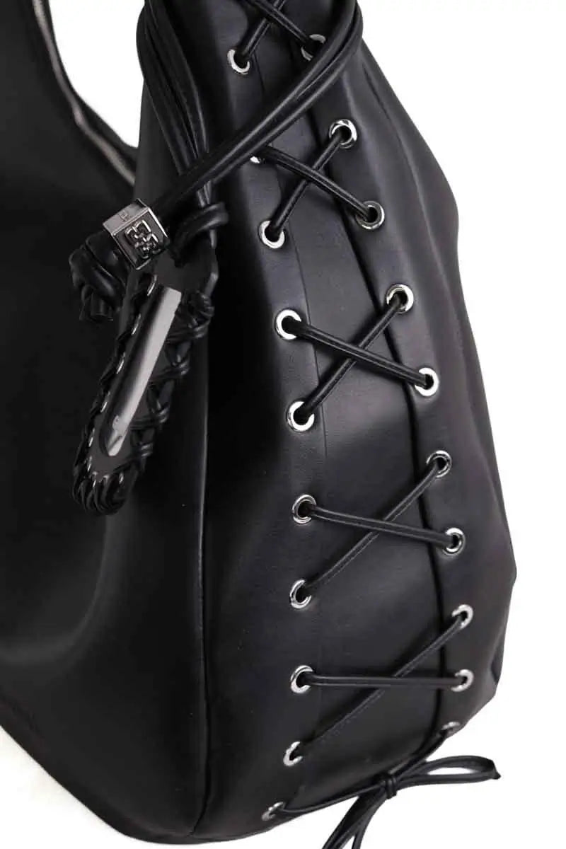 Sac de voyage Ganni XXL HOBO Noir en Synthétique