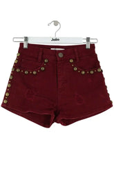 Mini short Sandro Bordeaux en Coton, taille S - Seconde Main