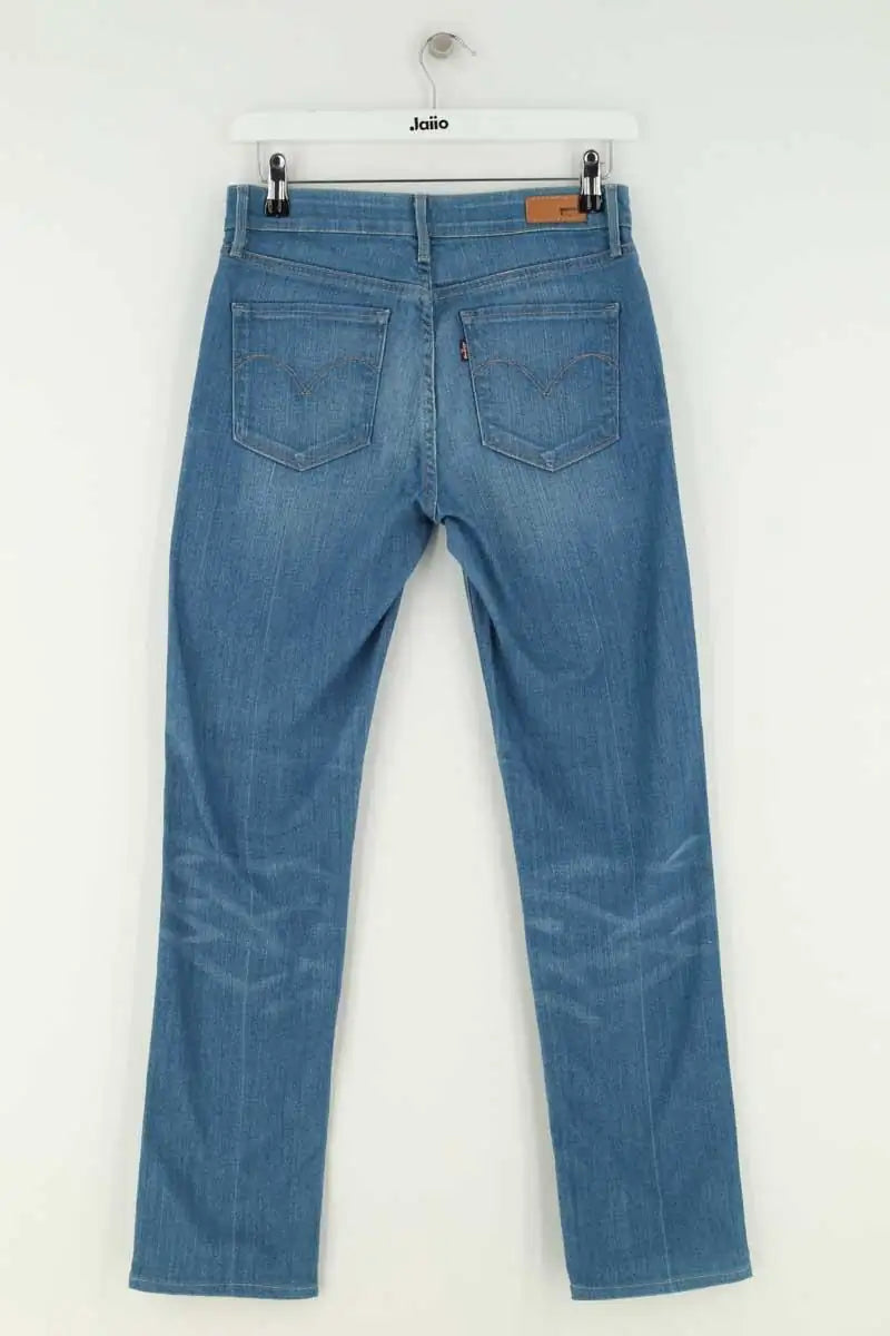 Jean droit Levi's Mid rise slim Bleu en Coton