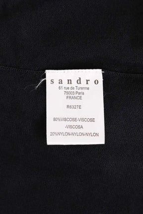 Robe Sandro Noir en Viscose