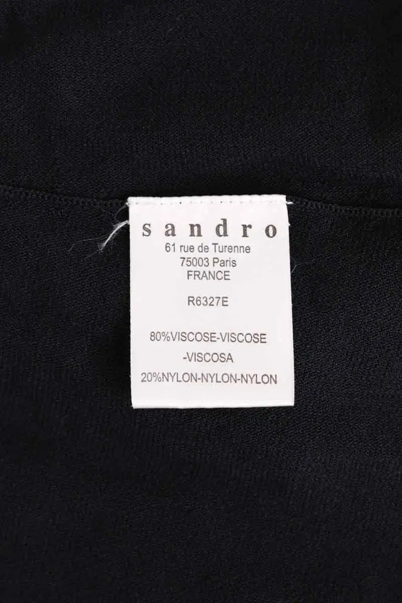 Robe Sandro Noir en Viscose