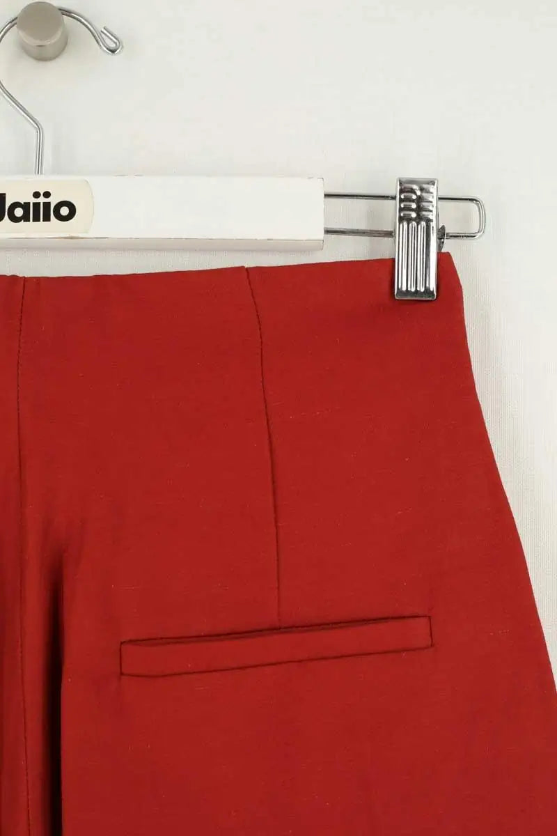 Pantalon Sandro Rouge en Coton