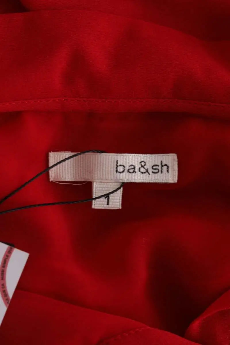Robe manches courtes Ba&Sh Rouge en Synthétique