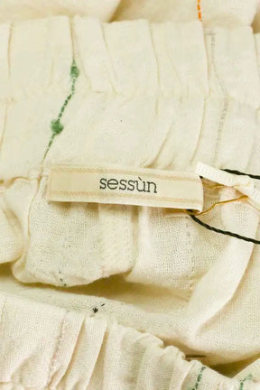 Pantalon Sessun Beige en Coton