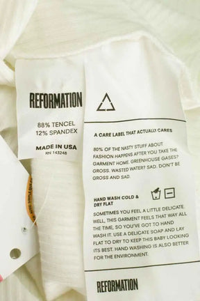 T-shirt Reformation Blanc en Viscose