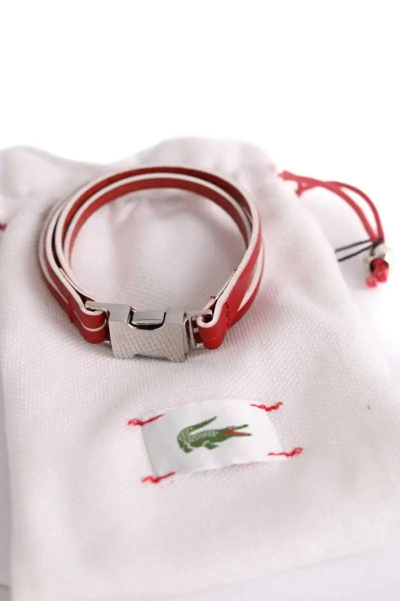 Bracelet Lacoste Rouge en Cuir