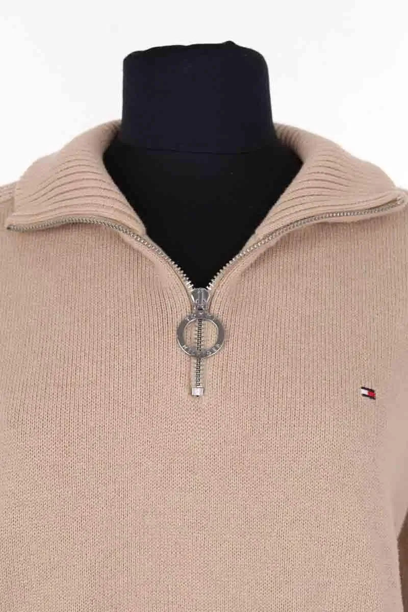 Pull Tommy Hilfiger Camel en Laine