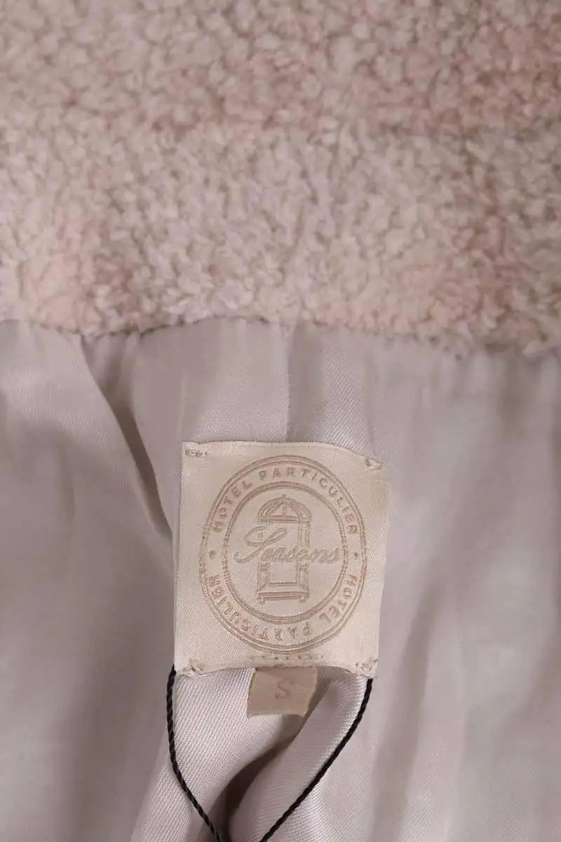 Manteau Hotel Particulier Beige en Cuir