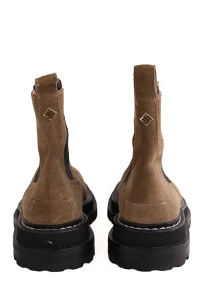 Boots motardes Sandro Beige en Daim