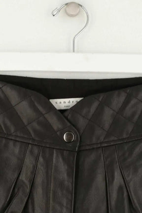 Bermuda Sandro Noir en Cuir