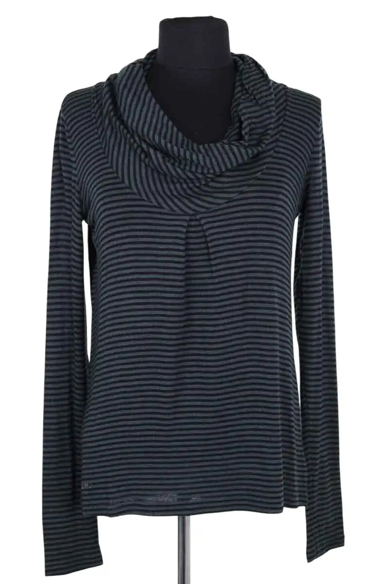 Top rayé noir et Armani Jeans Gris en Viscose, taille XL - Seconde Main