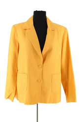 Blazer Saaj Jaune en Lin, taille L - Seconde Main
