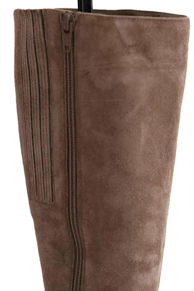 Bottes Christian Louboutin Marron en Daim