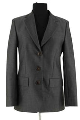 Blazer Tory Burch Anthracite en Laine, taille M - Seconde Main