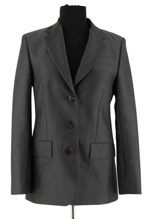 Blazer Tory Burch Anthracite en Laine, taille M - Seconde Main