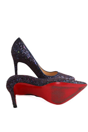 Talons Christian Louboutin Violet en Paillettes
