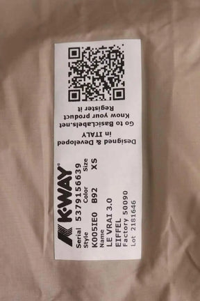 Manteau K-Way Beige en Synthétique