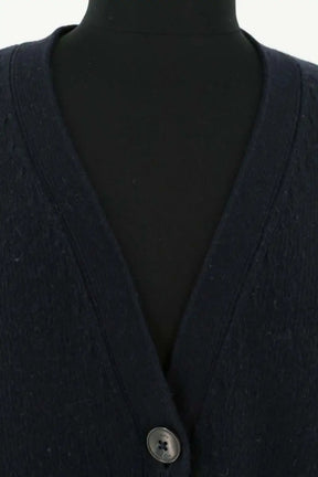 Cardigan Tory Burch Bleu en Laine