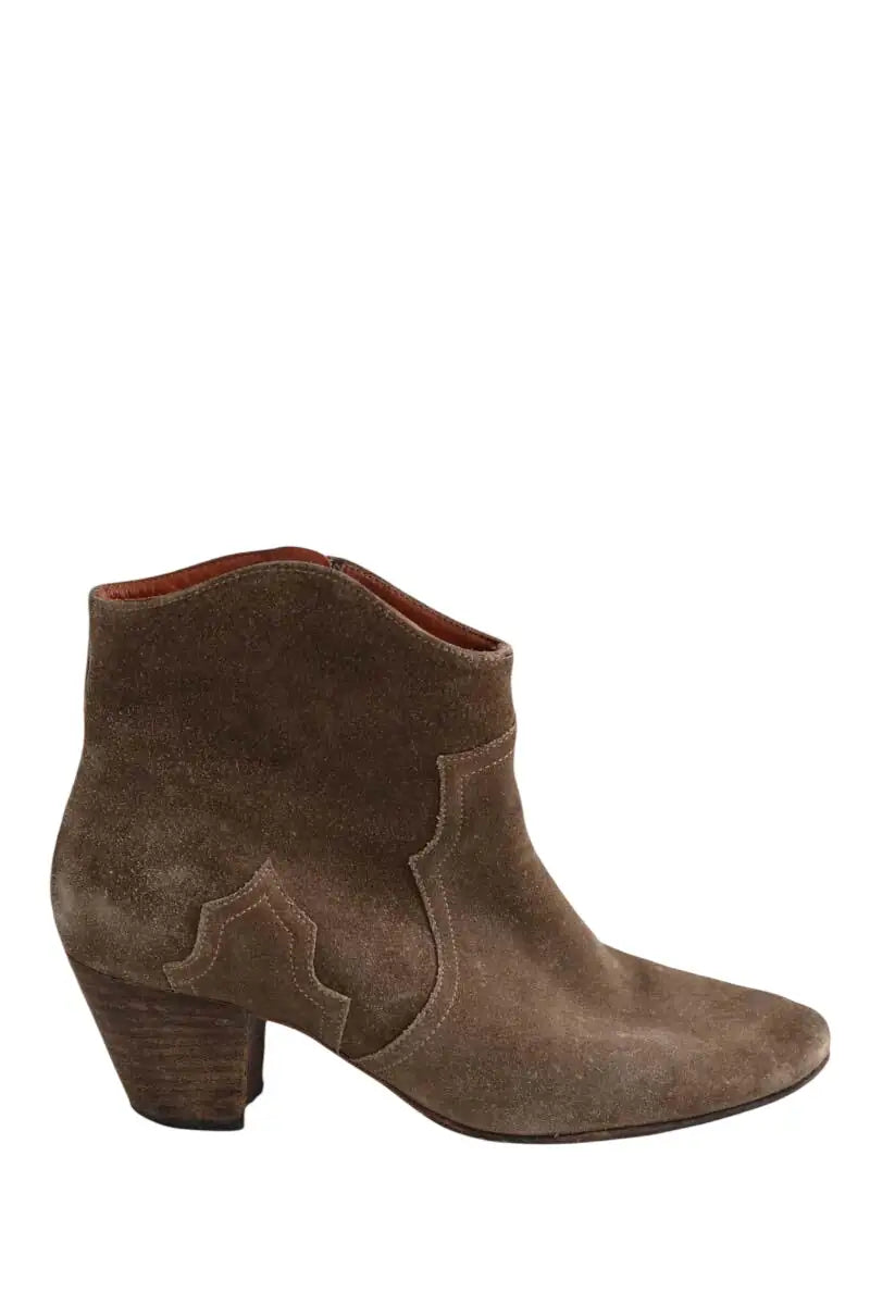 Boots Isabel Marant Kaki en Daim, taille 40 - Seconde Main
