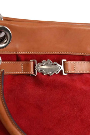 Cabas Ines de la Fressange Rouge en Daim